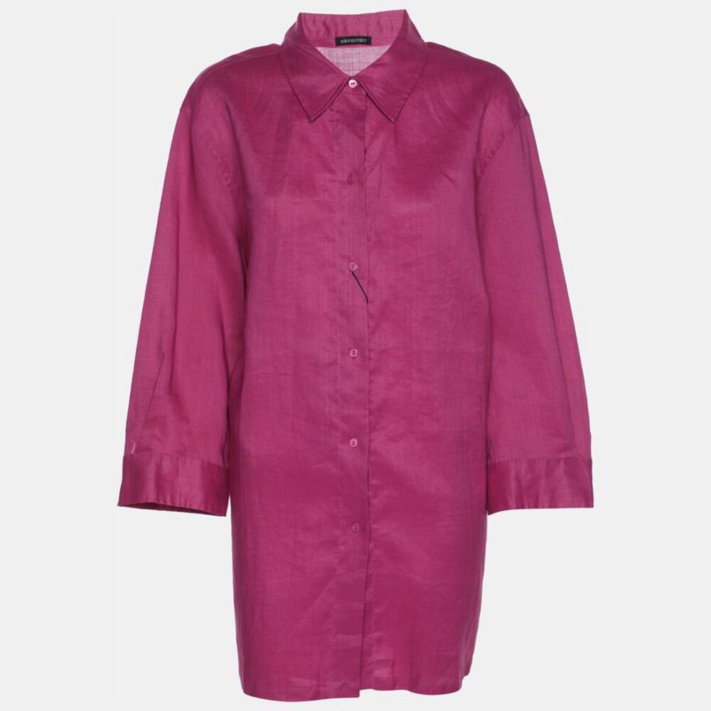 Elena Miro Pink Knit Fabric 3/4 Sleeve Shirt Xl